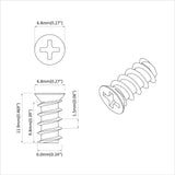 vidaXL Schroef 2 pcs Zilver M6 x 12 mm IJzer