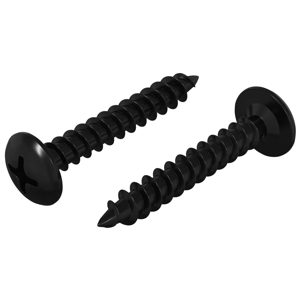 vidaXL Self-tapping Nail 2 pcs Black 4 x 25 mm Steel