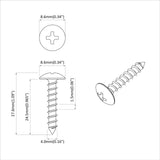 vidaXL Self-tapping Nail 2 pcs Black 4 x 25 mm Steel