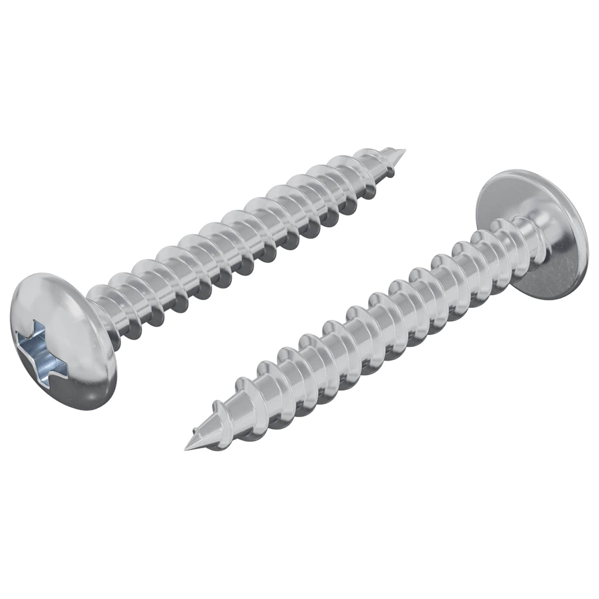 vidaXL Houtschroef 2 pcs Zilver M4 x 28 mm IJzer