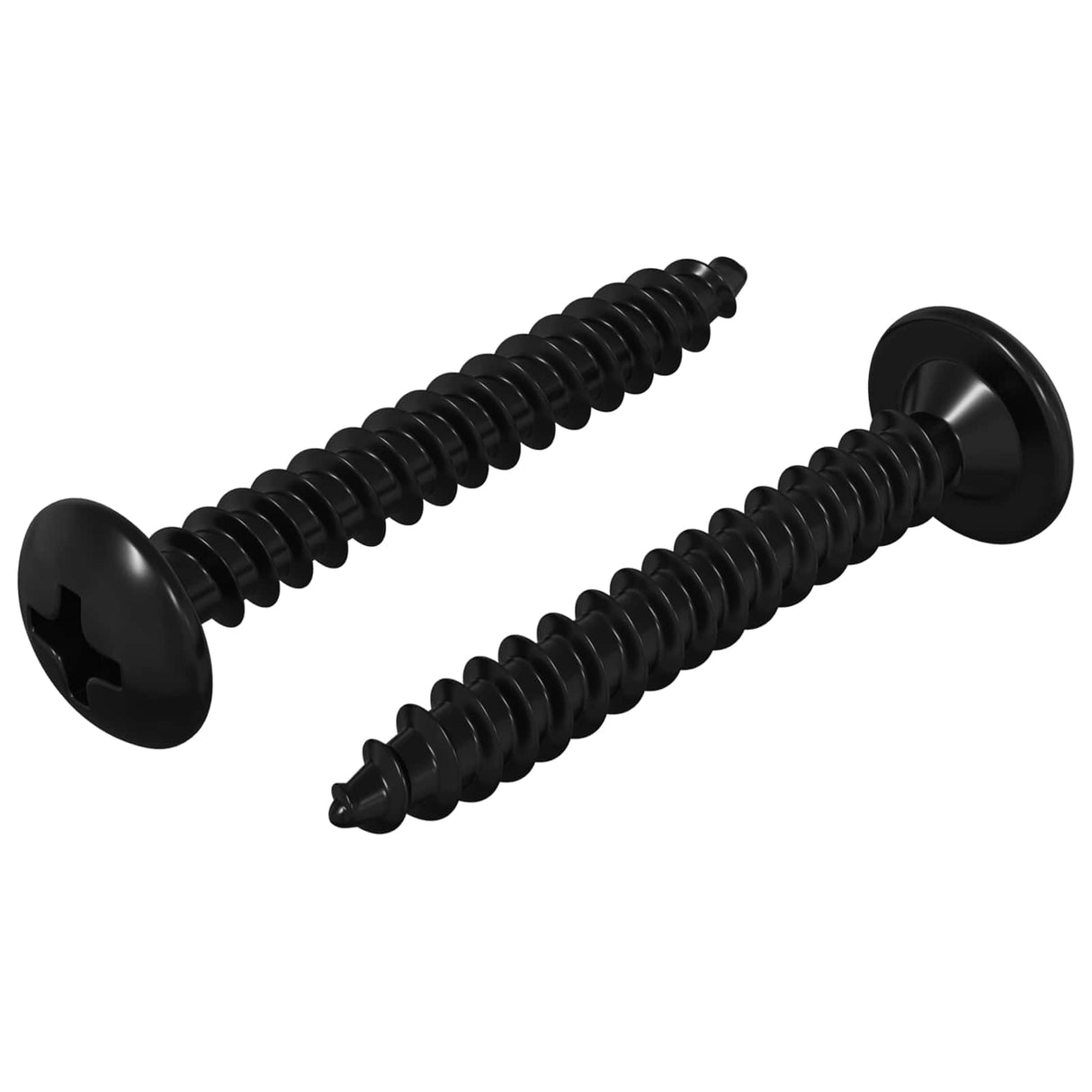 vidaXL Tapping Spijker 2 pcs Zwart M4 x 28 mm Staal
