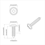 vidaXL Schroef 2 pcs Zilver M4 x 16 mm Staal