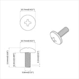 vidaXL Sleeve Schroeven 2 pcs Zwart M4 x 10 mm Staal