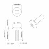 vidaXL Sleeve nuts 2 pcs Black M4 x 14.5 mm Metal