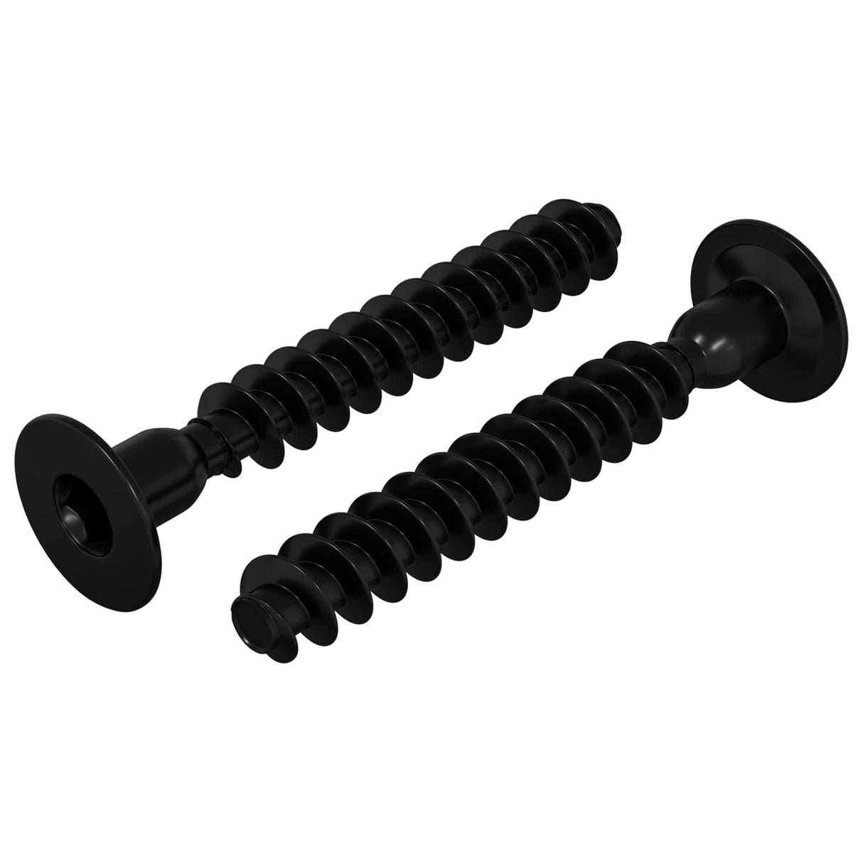 vidaXL Steekkapkopschroef 2 pcs Zwart M5 x 40 mm IJzer