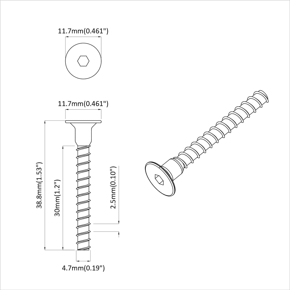 vidaXL Steekkapkopschroef 2 pcs Zwart M5 x 40 mm IJzer