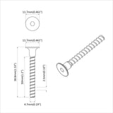 vidaXL Steekkapkopschroef 2 pcs Zwart M5 x 40 mm IJzer