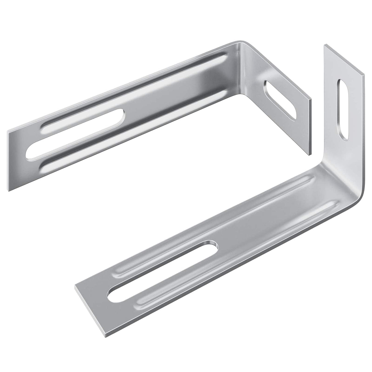 vidaXL Anti-tip beugel Effen 2 pcs Zilver 74,5 x 15 x 32 mm IJzer