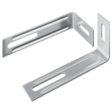 vidaXL Anti-tip beugel Effen 2 pcs Zilver 74,5 x 15 x 32 mm IJzer