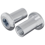 vidaXL Slotted Nut 2 pcs Nickel M6 x 15 mm Steel