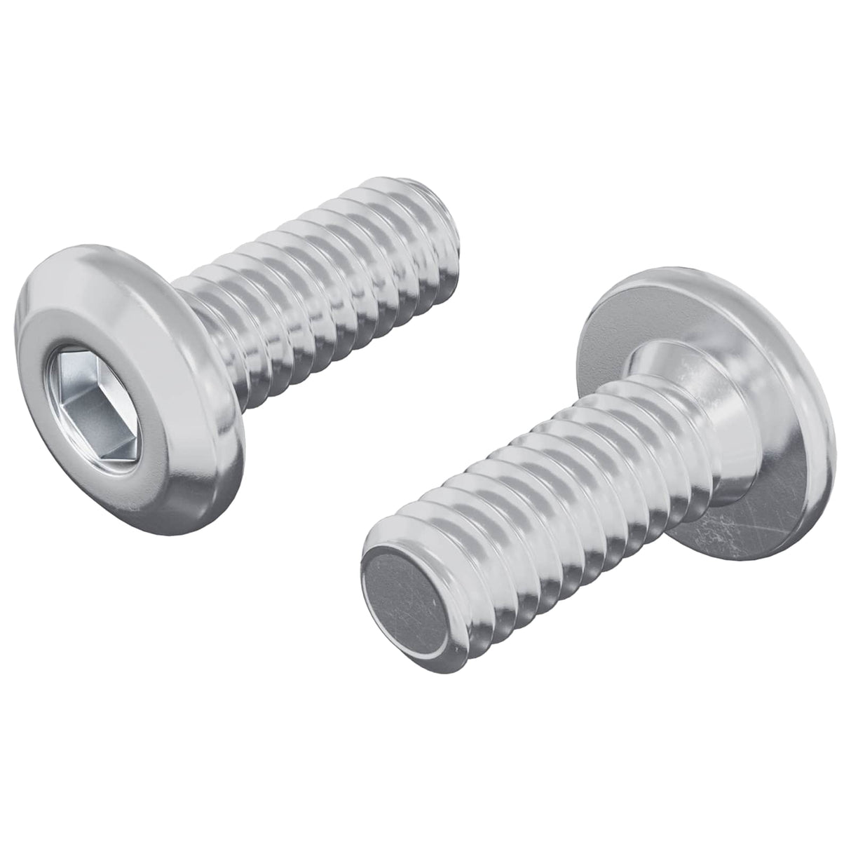 vidaXL Head Locking Screw 2 pcs Silver M6 x 15 mm Steel