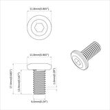 vidaXL Head Locking Screw 2 pcs Silver M6 x 15 mm Steel