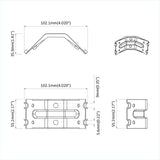 vidaXL Bracket 2 pcs Galvanized 106 x 55 x 1.5mm Steel