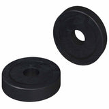 vidaXL geschikt voor Platte Ring 2 pcs Zwart ∅15 x 3 mm PVC Copolymeer