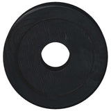 vidaXL geschikt voor Platte Ring 2 pcs Zwart ∅15 x 3 mm PVC Copolymeer