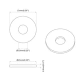 vidaXL geschikt voor Platte Ring 2 pcs Zwart ∅15 x 3 mm PVC Copolymeer