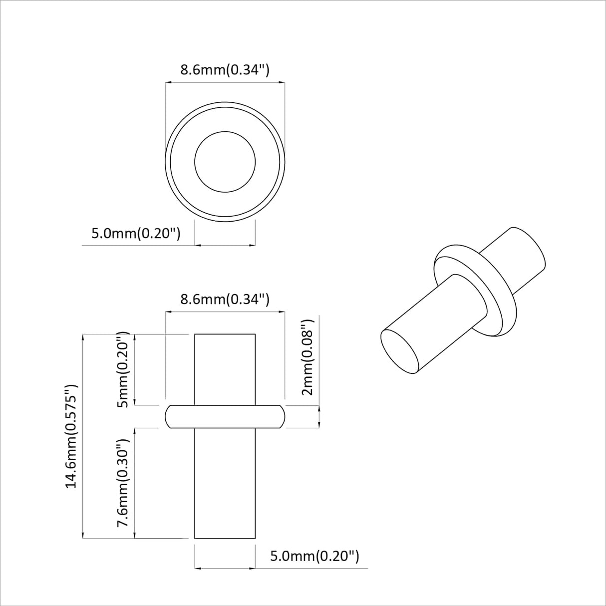 vidaXL Plankhaak 2 pcs Zilver 8,6 x 8,6 x 14,6 mm Staal