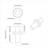 vidaXL Plankhaak 2 pcs Zilver 8,6 x 8,6 x 14,6 mm Staal