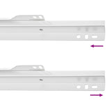 vidaXL Ladegeleider 2 pcs Wit 250 mm Staal