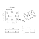 vidaXL Scharnier 2 pcs Zilver 50 x 38 x 1,3 mm Staal
