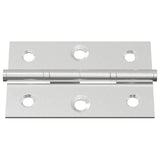 vidaXL Hinge Plain 2 pcs Silver 58 x 35 x 1 mm Steel