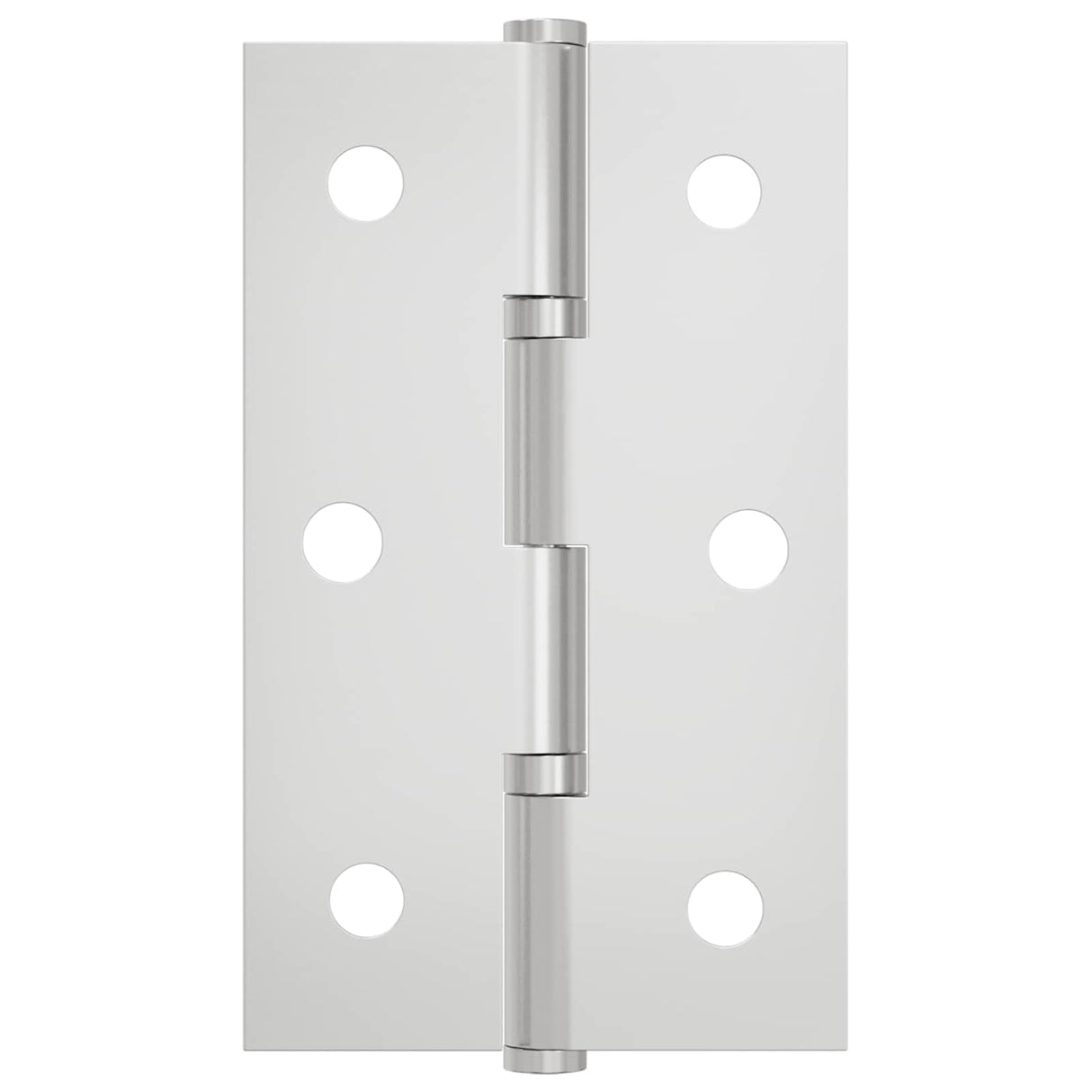 vidaXL Hinge Plain 2 pcs Silver 58 x 35 x 1 mm Steel