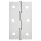 vidaXL Hinge Plain 2 pcs Silver 58 x 35 x 1 mm Steel