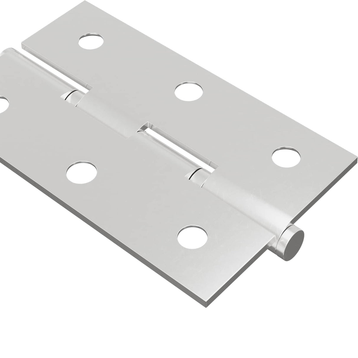 vidaXL Hinge Plain 2 pcs Silver 58 x 35 x 1 mm Steel