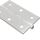 vidaXL Hinge Plain 2 pcs Silver 58 x 35 x 1 mm Steel