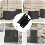 vidaXL Scharnier 2 pcs Zwart 38 x 17 x 60 mm IJzer