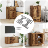 vidaXL Scharnier 2 pcs Nikkel 85 x 52,5 x 9,5 mm IJzer