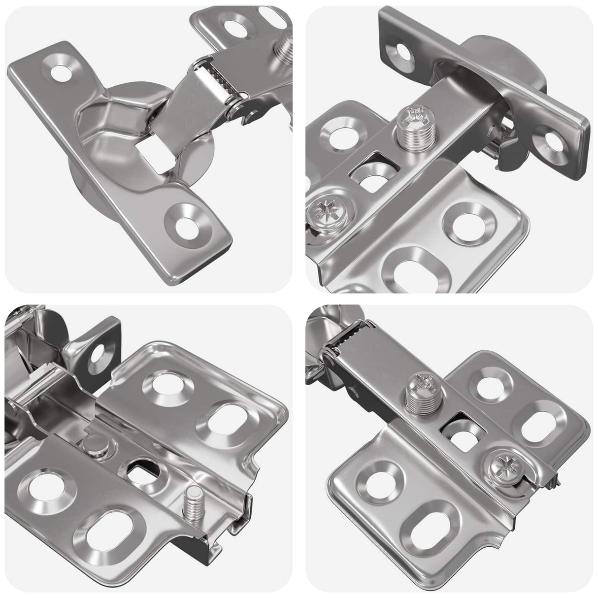 vidaXL Scharnier 2 pcs Nikkel 85 x 52,5 x 9,5 mm IJzer