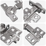 vidaXL Scharnier 2 pcs Nikkel 85 x 52,5 x 9,5 mm IJzer