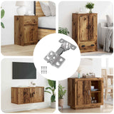 vidaXL Scharnier 2 pcs Nikkel 85 x 52,5 x 9,5 mm IJzer