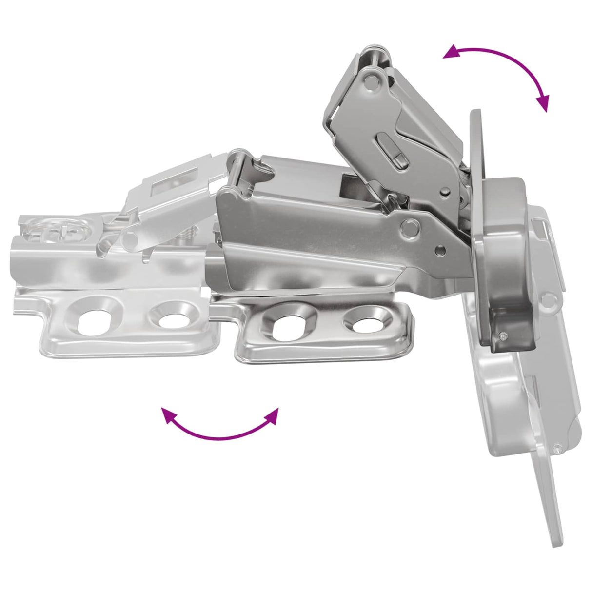 vidaXL Scharnier 2 pcs Nikkel 139 x 64,1 x 10 mm IJzer