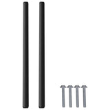 vidaXL Handle 2 pcs Black 106 x 7.4 x 15.5 mm Aluminium
