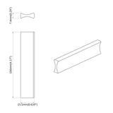 vidaXL Handle 2 pcs Black 106 x 7.4 x 15.5 mm Aluminium