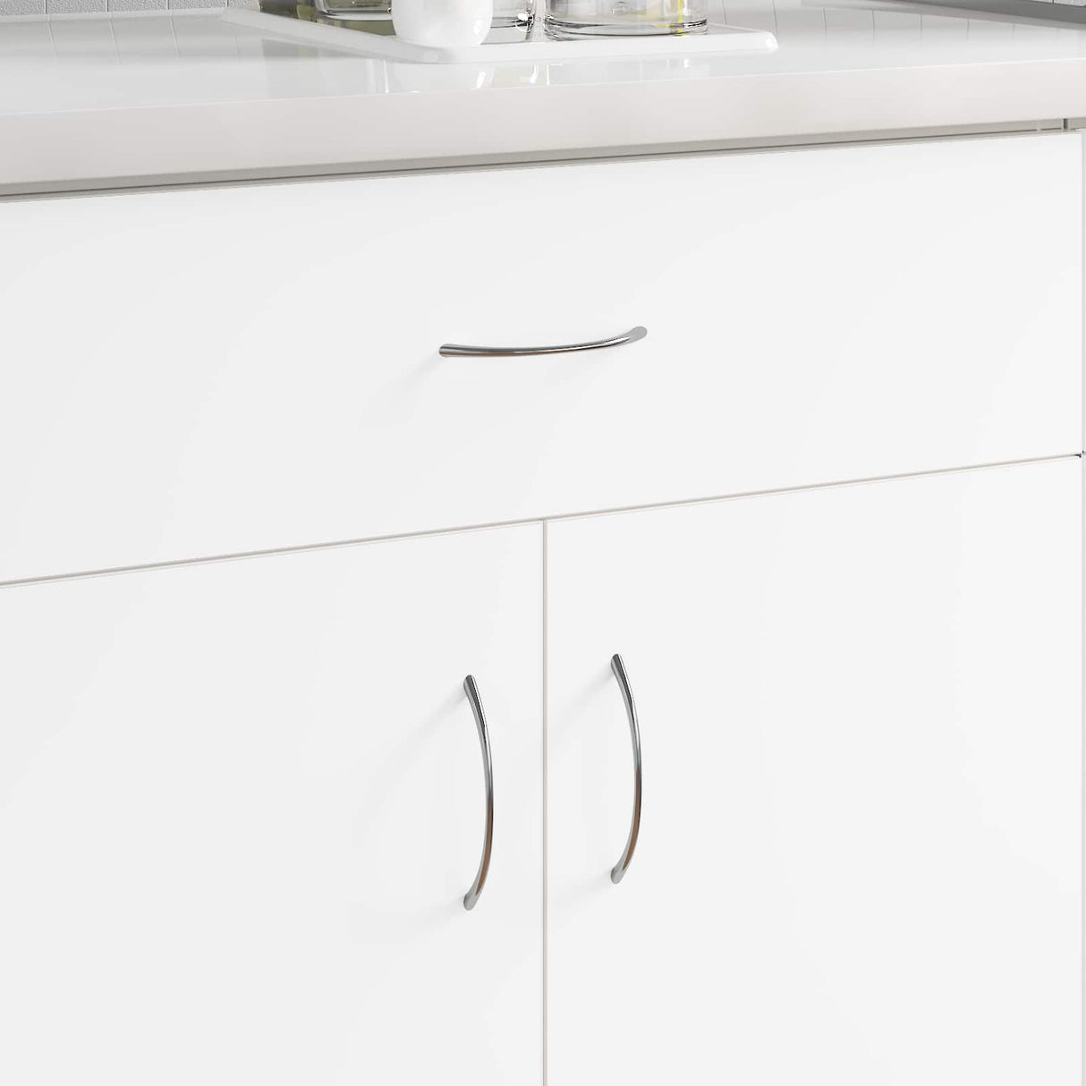 vidaXL Handle 2 pcs Silver 107 x 3.6 x 23 mm Stainless steel