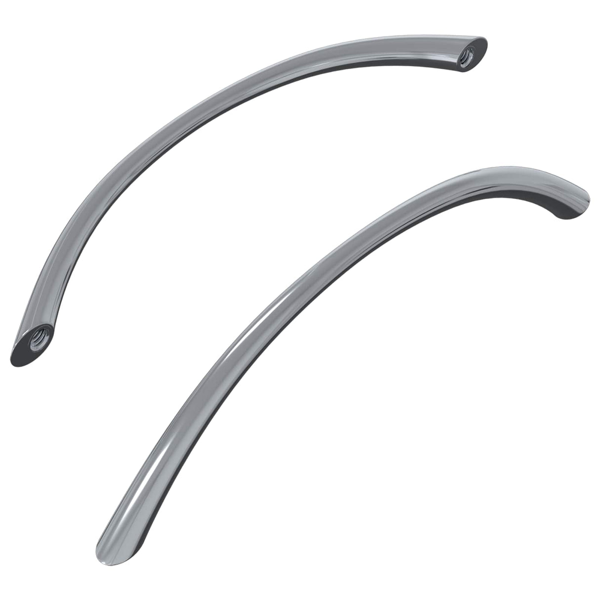 vidaXL Handle 2 pcs Silver 107 x 3.6 x 23 mm Stainless steel