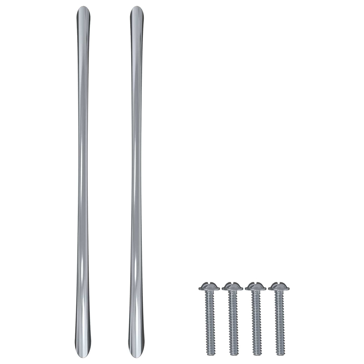 vidaXL Handle 2 pcs Silver 107 x 3.6 x 23 mm Stainless steel