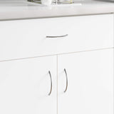 vidaXL Handle 2 pcs Silver 107 x 3.6 x 23 mm Stainless steel