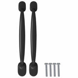 vidaXL Furniture Handle 2 pcs Black 130 x 19.4 x 22.3 mm Aluminium