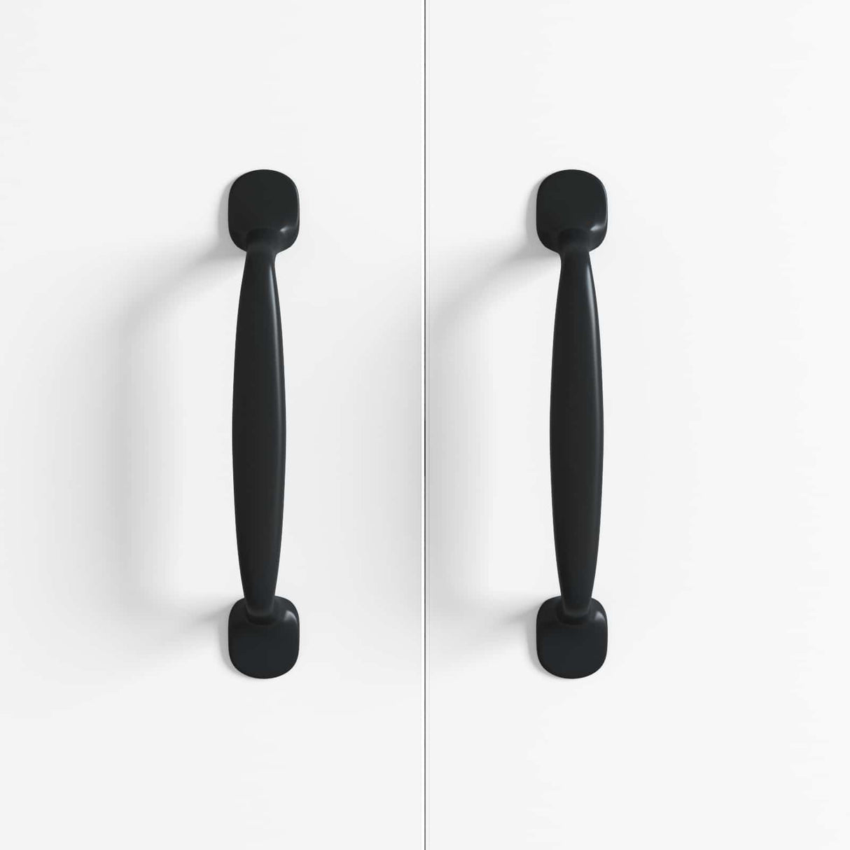 vidaXL Furniture Handle 2 pcs Black 130 x 19.4 x 22.3 mm Aluminium