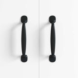 vidaXL Furniture Handle 2 pcs Black 130 x 19.4 x 22.3 mm Aluminium