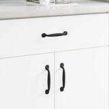 vidaXL Furniture Handle 2 pcs Black 130 x 19.4 x 22.3 mm Aluminium