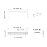 vidaXL Handle 2 pcs Black 120 x 39.6 x 17 mm Aluminium