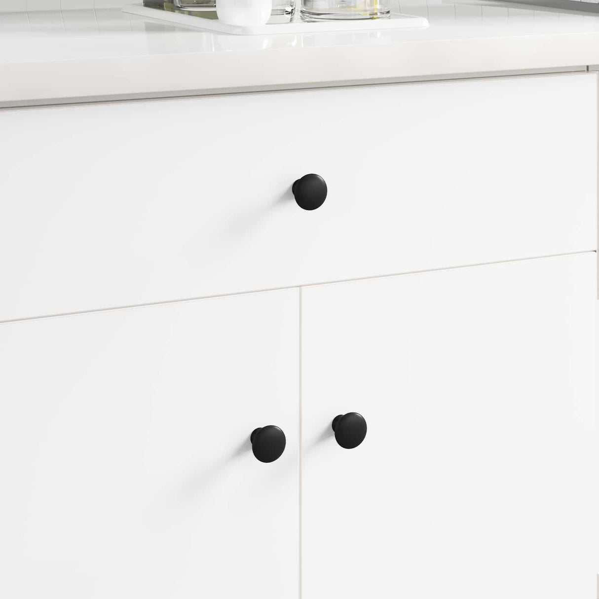 vidaXL Handvat 2 pcs Zwart Ø30 mm Aluminium