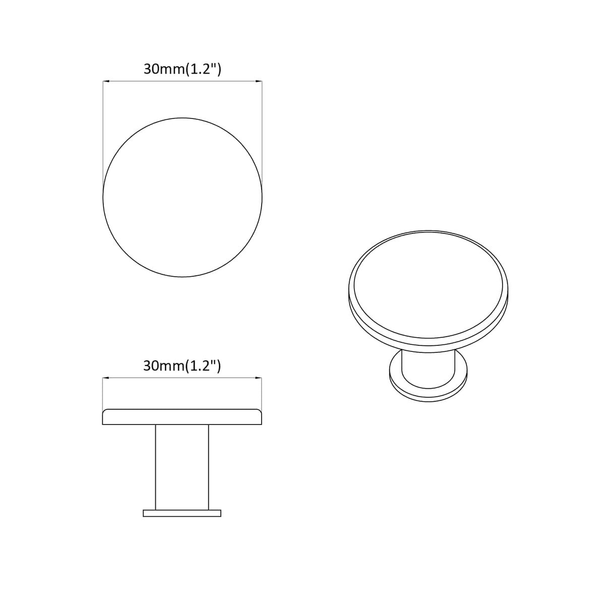 vidaXL Handvat 2 pcs Zwart Ø30 mm Aluminium