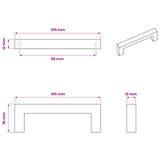 vidaXL Meubel Handvat 530 pcs Zwart 105 x 12 x 36 mm IJzer