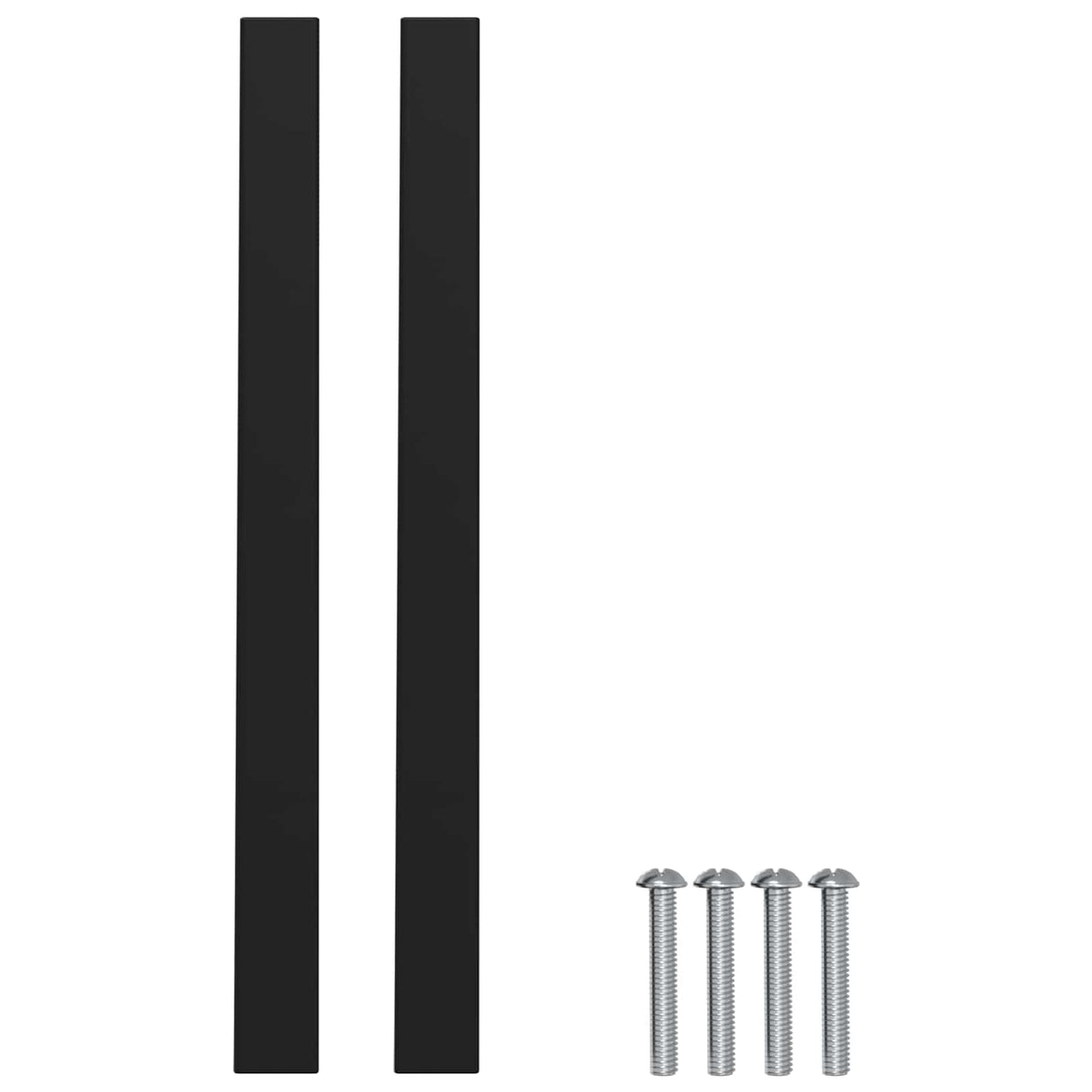 vidaXL Kast Handvat 2 pcs Zwart 150 x 12,3 x 35,2 mm Roestvrij staal